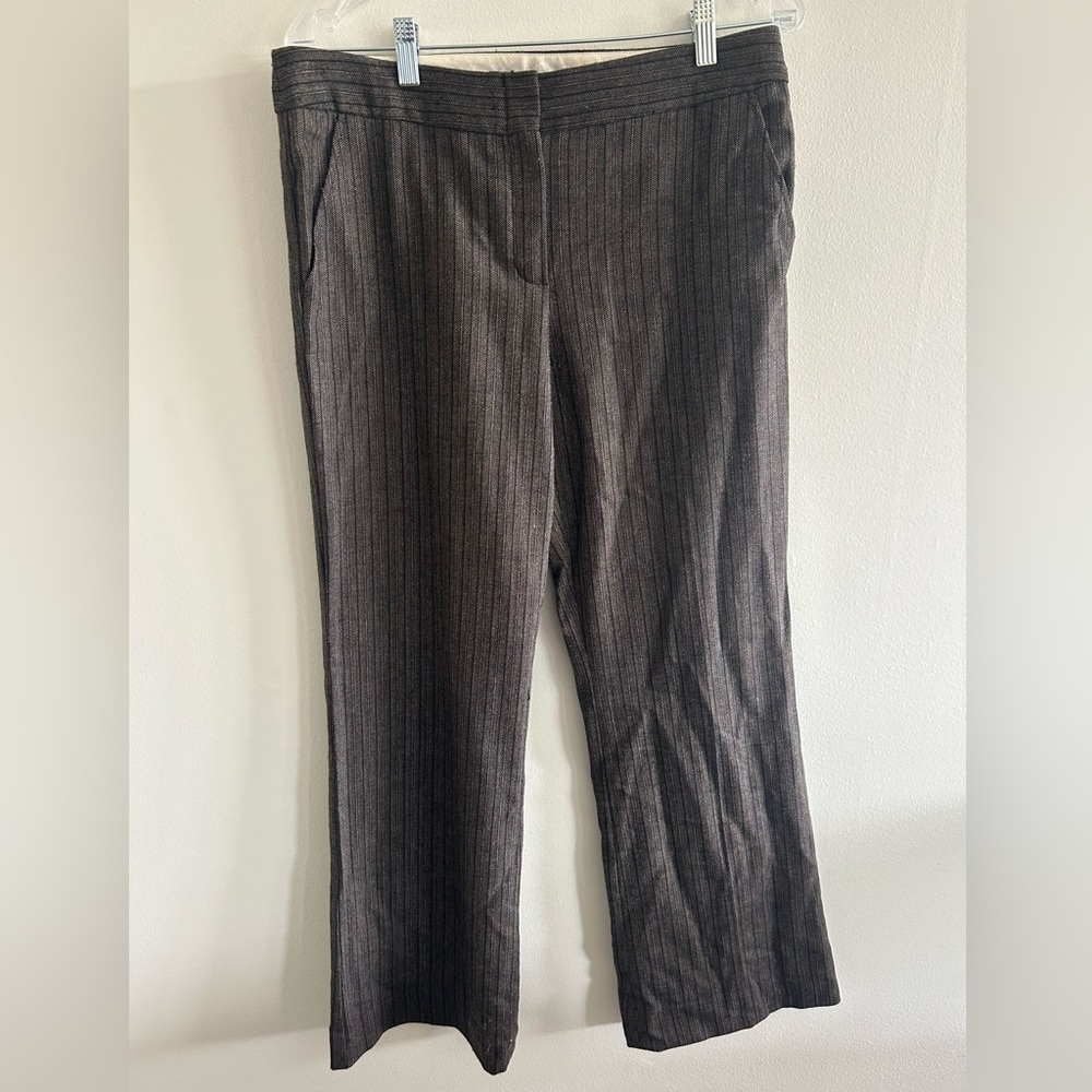 BCBGMAXAZRIA SIZE 8 Gray Pinstripe Pants
